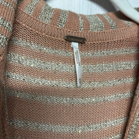 Free People Beach Bash Sweater Set Size Medium Peach Rare - Picture 2 of 9